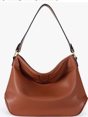 Montana West Brown Pebbled Leather Hobo Bag nwt